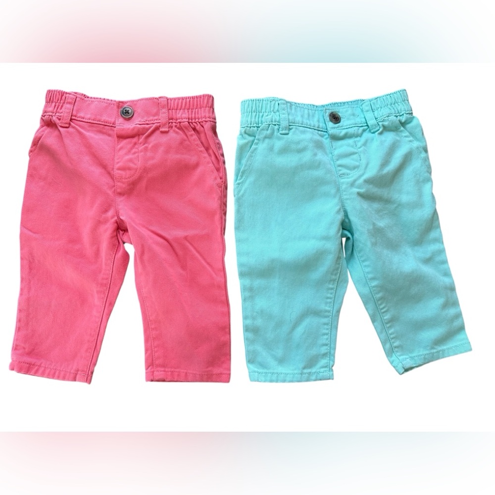 The Children's Place Pink & Aqua Pull-On Capris - 2-Pack